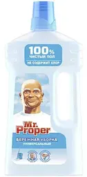 Моющая жидкость для полов и стен Mr. Proper Бережная уборка, 1л