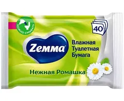 Туалетная бумага влажная Zemma Нежная ромашка, 40шт