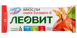 Батончик-мюсли Леовит Худеем за неделю Яблоко с семенами льна, 30г