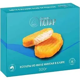 Котлеты из филе минтая Элит Полар в кляре, 300г