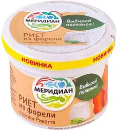 Риет из форели Меридиан с сыром рикотта, 100г