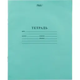 Тетрадь А5 в узкую линию Hatber зелёная, 12листов